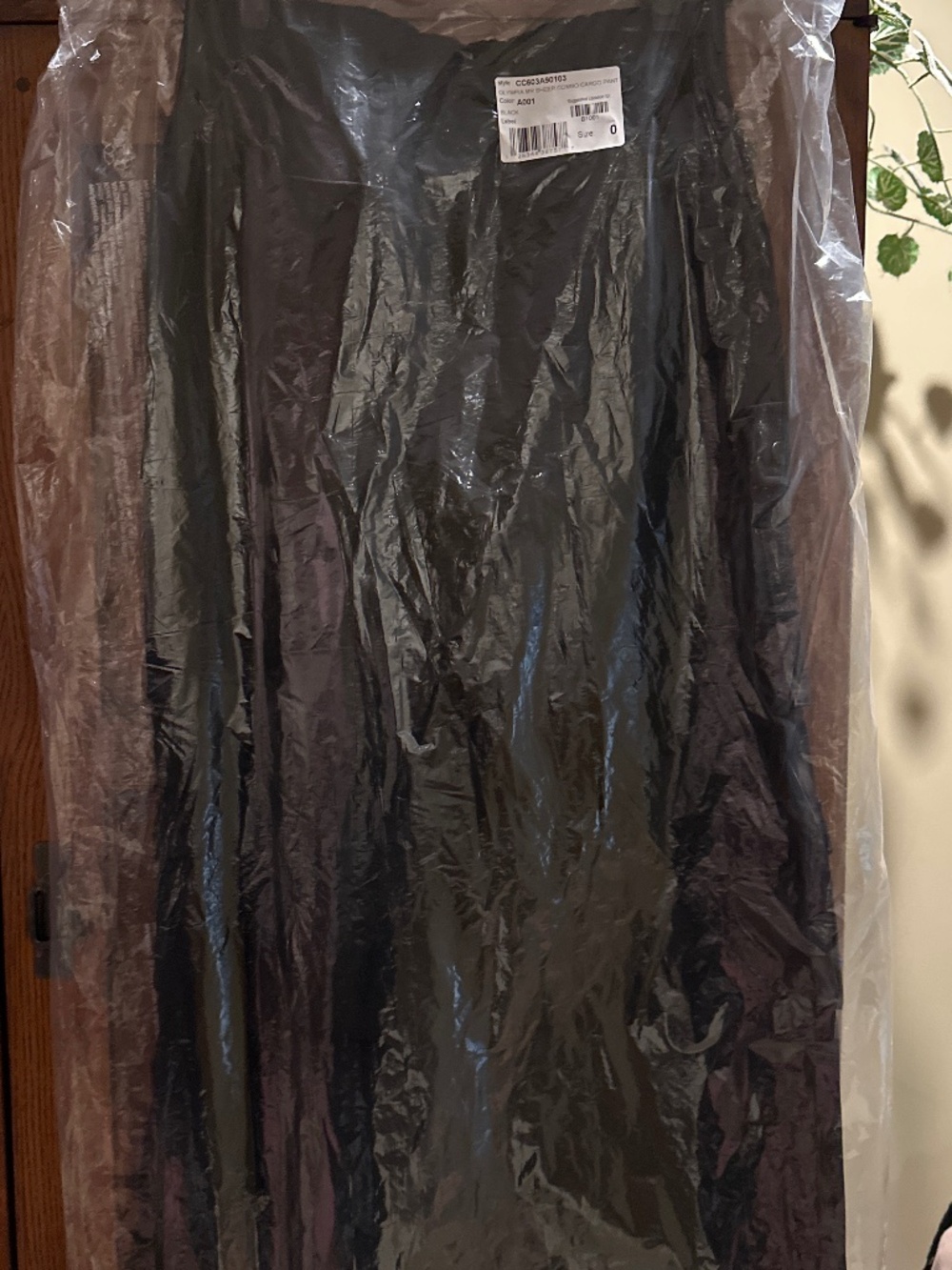 Alice + Olivia Olympia Sheer Cargo pants/NWT/Black/size 0